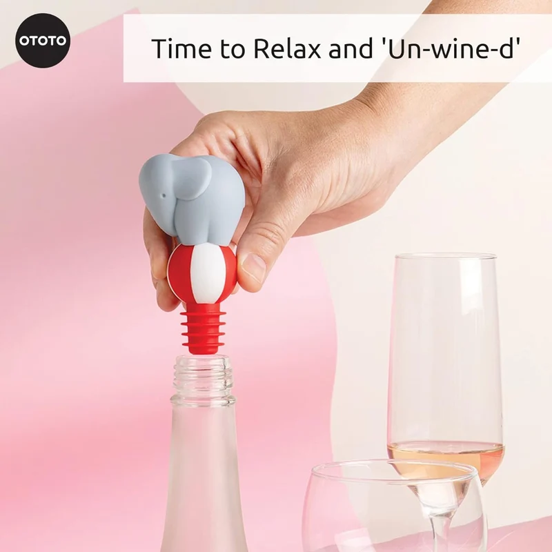 TAPPO PER BOTTIGLIA DI VINO PHIL L'ELEFANTINO
