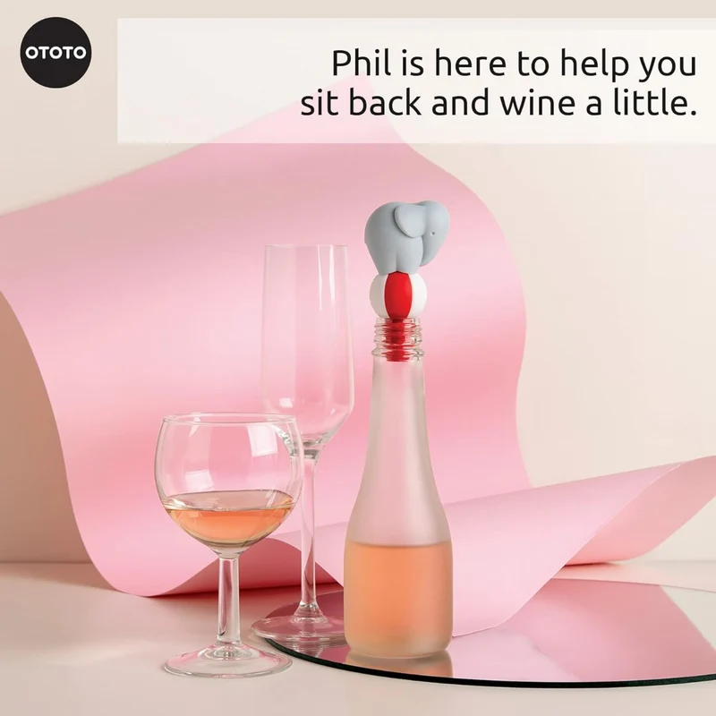 TAPPO PER BOTTIGLIA DI VINO PHIL L'ELEFANTINO