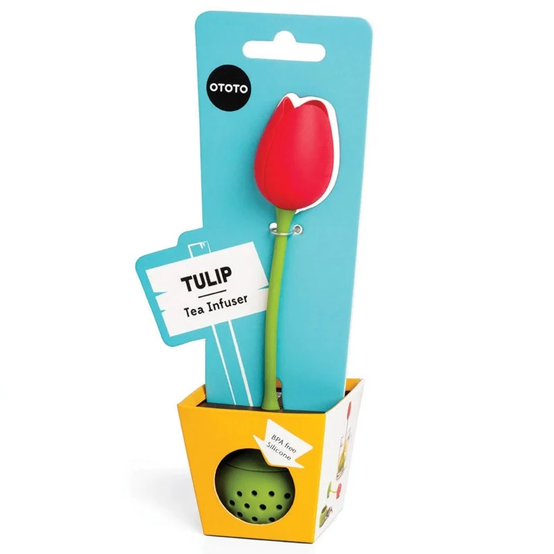 INFUSORE DA TE' A FORMA DI TULIPANO ROSSO