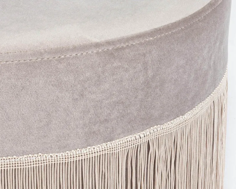 POUF LEILANI GRIGIO CHIARO D45CM