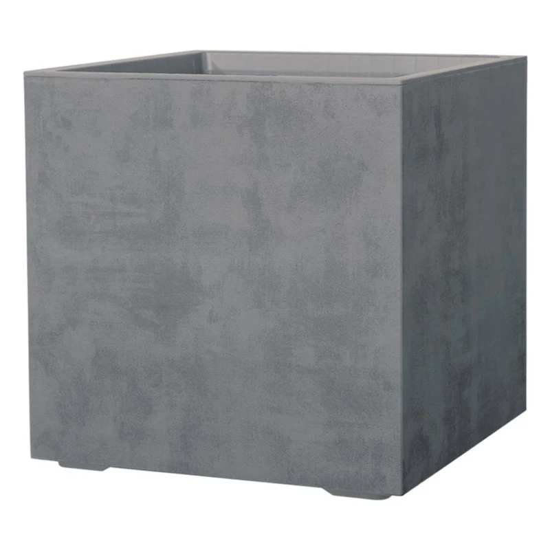 FIORIERA CUBO MILLENIUM GRIGIO CHIARO 49CM