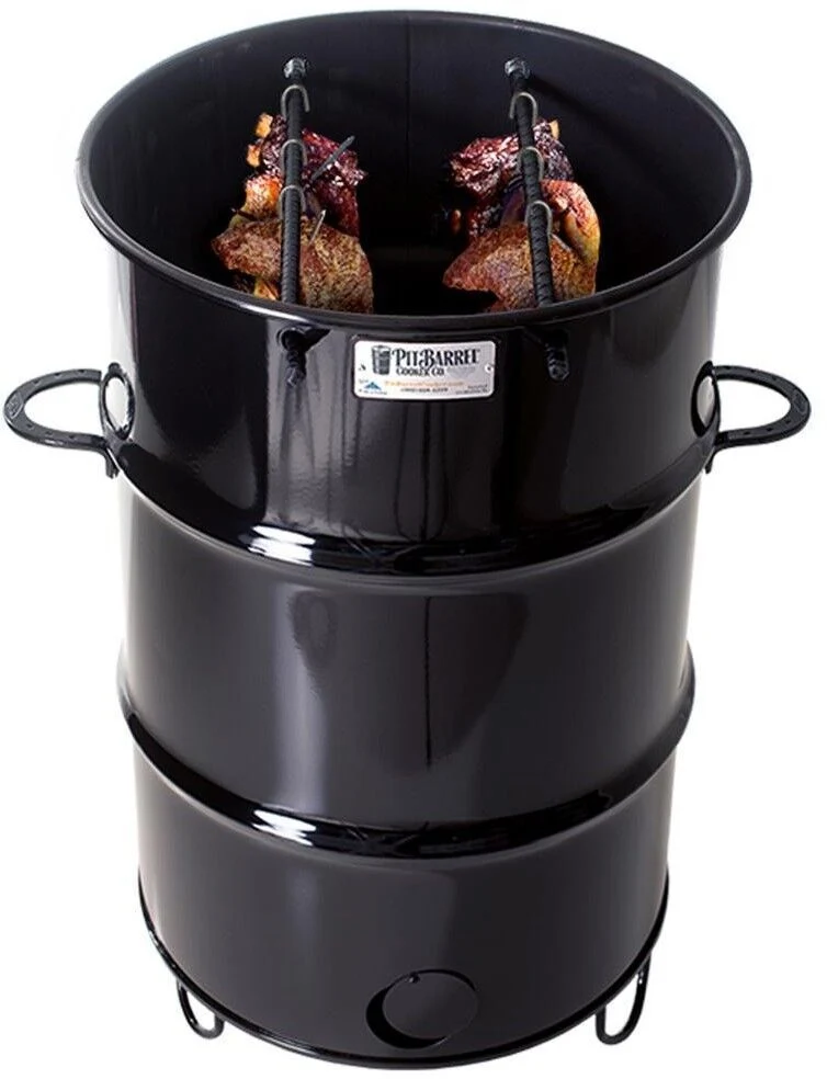 OFFERTA BARBECUE PIT BARREL AFFUMICATORE COOKER A CARBONE + COPERTURA PREMIUM NERA
