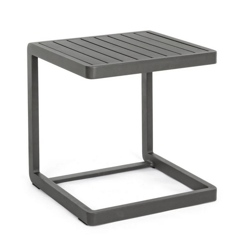 TAVOLINO IN ALLUMINIO ANTRACITE KONNOR 40X40CM
