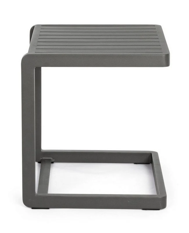 TAVOLINO IN ALLUMINIO ANTRACITE KONNOR 40X40CM