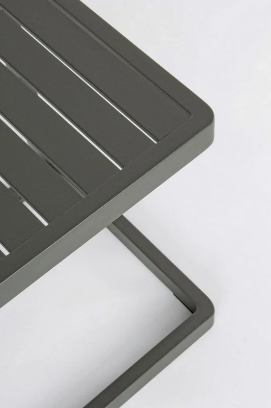 TAVOLINO IN ALLUMINIO ANTRACITE KONNOR 40X40CM
