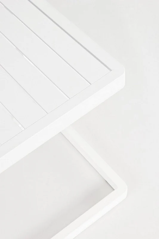TAVOLINO IN ALLUMINIO BIANCO KONNOR 40X40CM