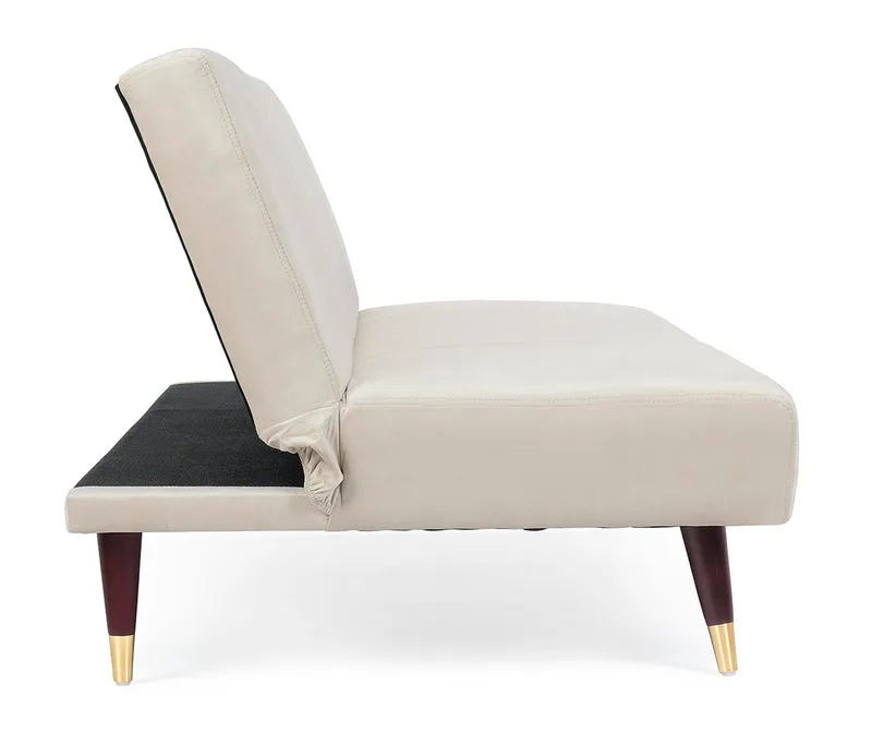 DIVANO-LETTO ALMA 3 POSTI BEIGE EFFETTO VELLUTO 180X88X82H CM