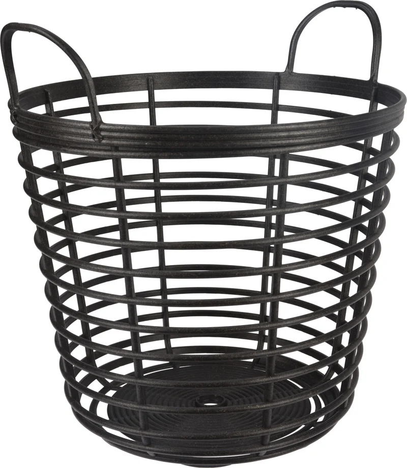 CESTA IN POLIETILENE COLORE ANTRACITE 37,5XH40CM