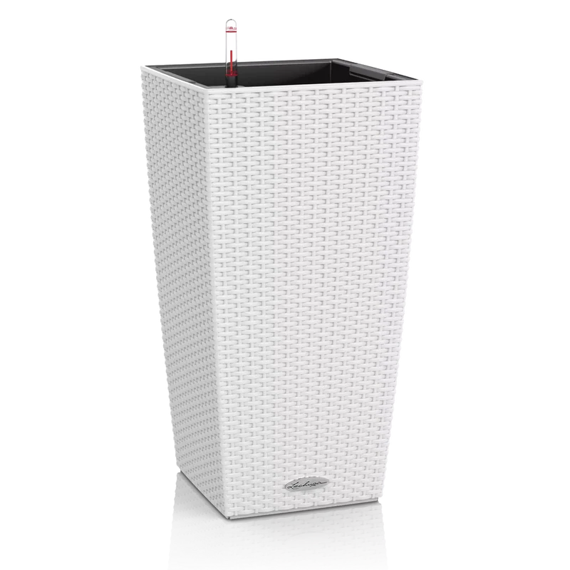 VASO CUBICO COTTAGE 40CM BIANCO