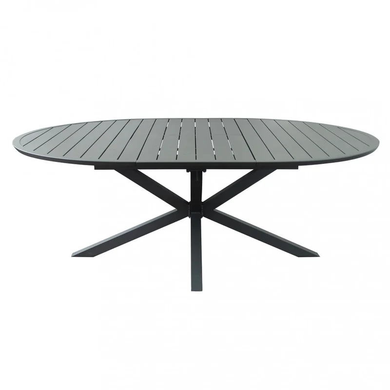 TAVOLO ROTONDO CAMELOT ALLUNGABILE 150/200 X 150 ANTRACITE