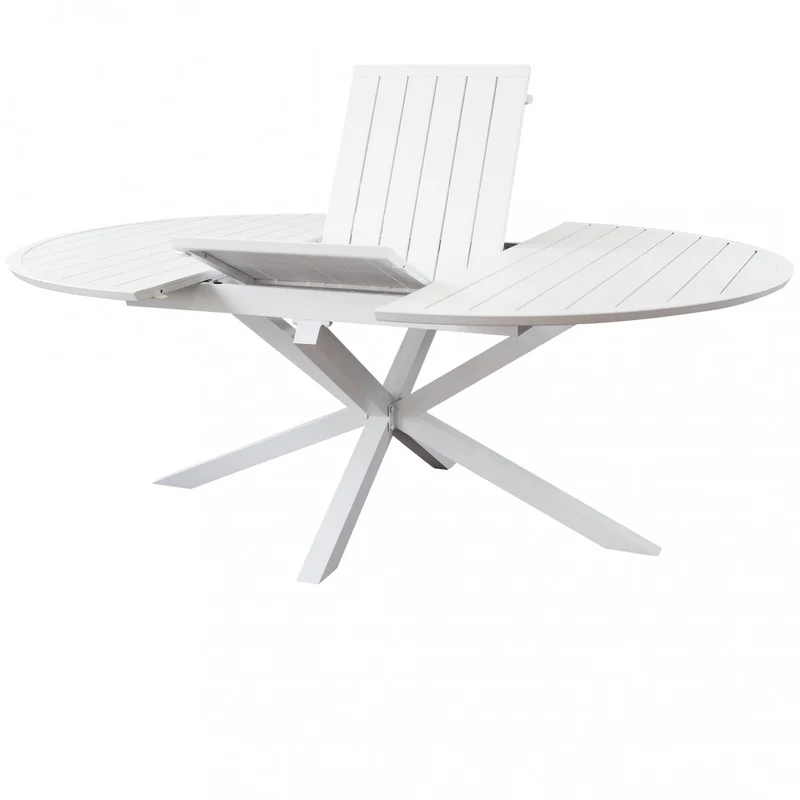 TAVOLO ROTONDO CAMELOT ALLUNGABILE 150/200 X 150 BIANCO