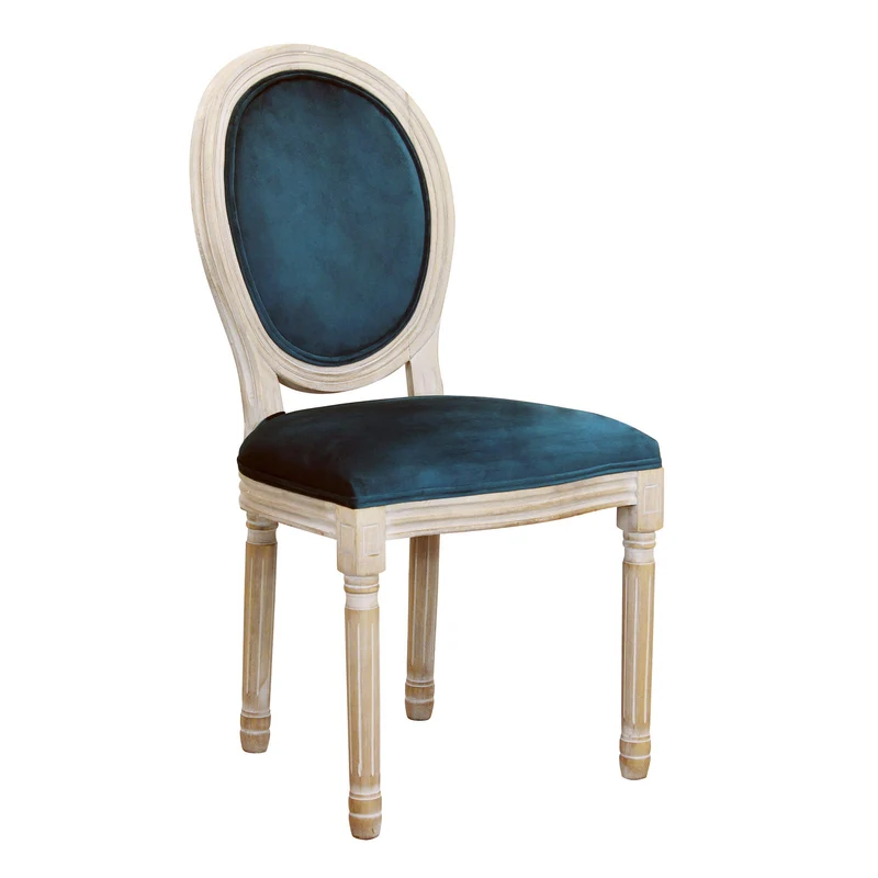 SEDIA CONSTANCE IN VELLUTO BLU