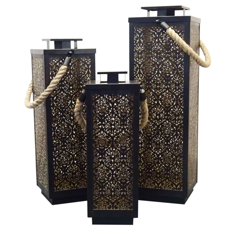 SET DI 3 LANTERNE IN METALLO C
