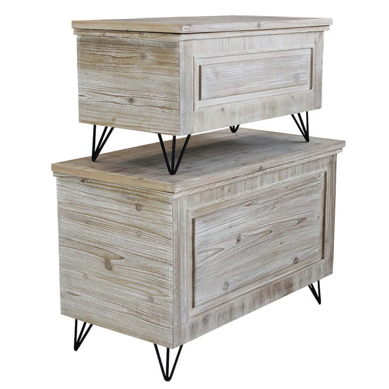 SET DI 2 BAULI IN LEGNO