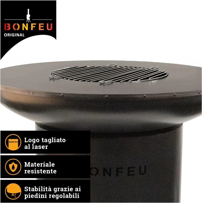 BRACIERE E CAMINO BONFEU BONBIZA NERO 80X80X100CM