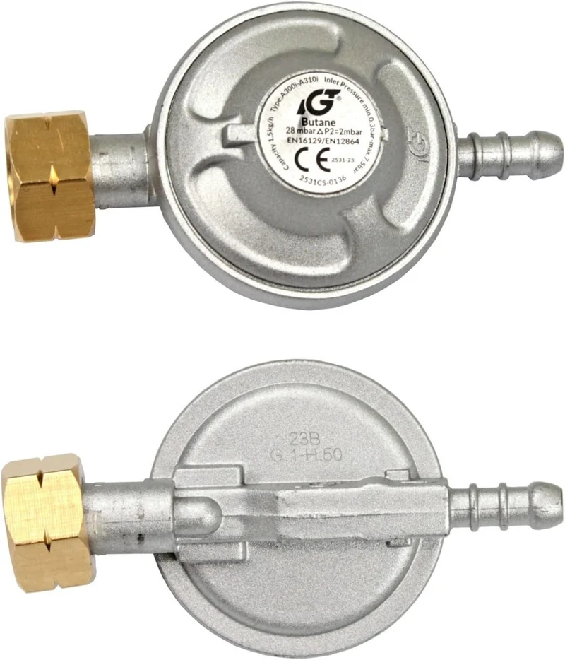 REGOLATORE PER STUFE A GAS CON TUBO FLESSIBILE