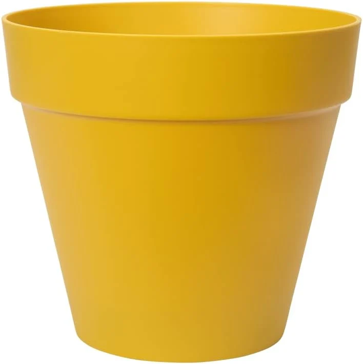 VASO LOFT URBAN ROUND WHEELS 40CM OCHRE