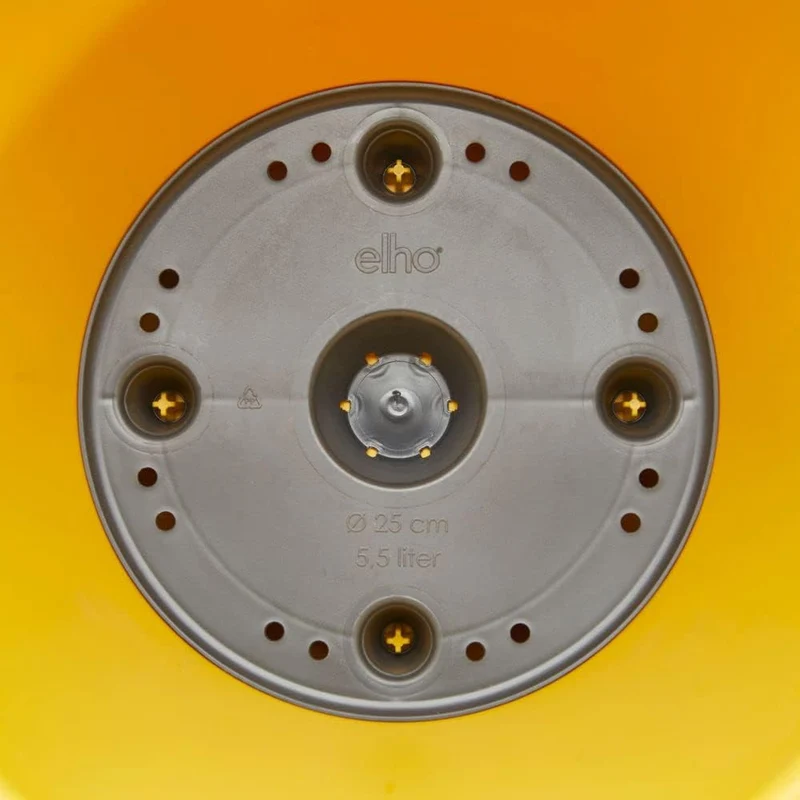 VASO LOFT URBAN ROUND WHEELS 40CM OCHRE