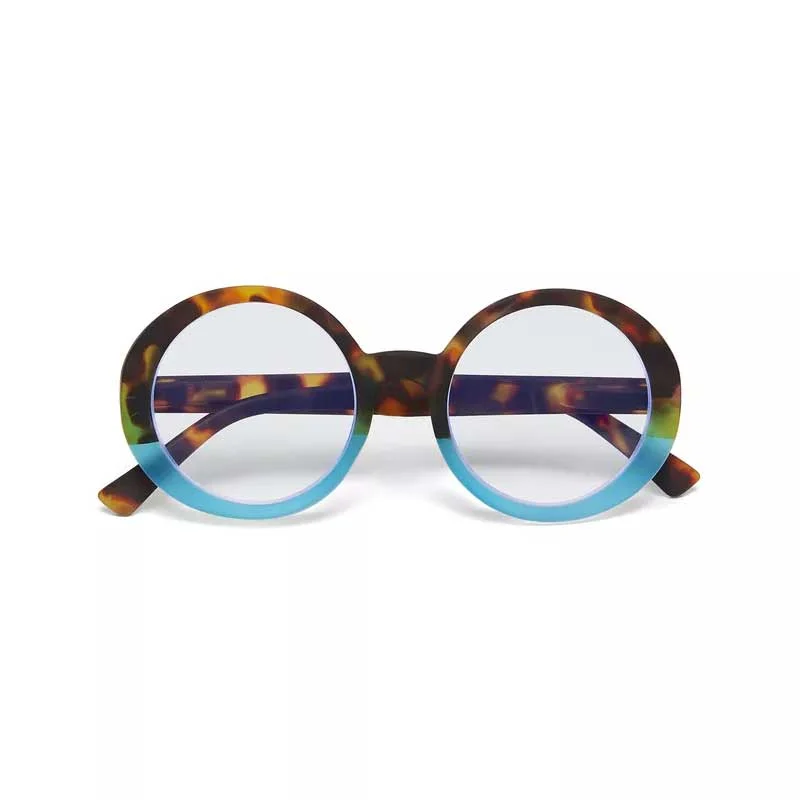 OCCHIALE DA LETTURA MODELLO LAURA COLORE HAVANA E BLU GRAD.+1.00 OKKIA