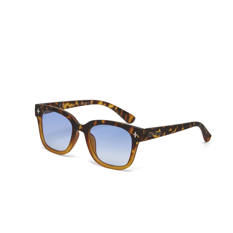 OCCHIALE DA SOLE PREMUM BIG FRAME GIOVANNI HAVANA YELLOW LENTI BLU