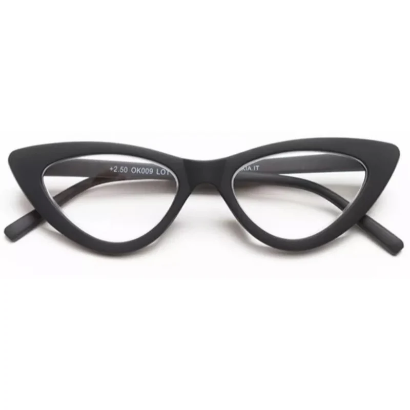 OCCHIALE DA LETTURA MODELLO ADRIANA SMALL CAT EYE COLORE NERO GRAD. +3.00 OKKIA
