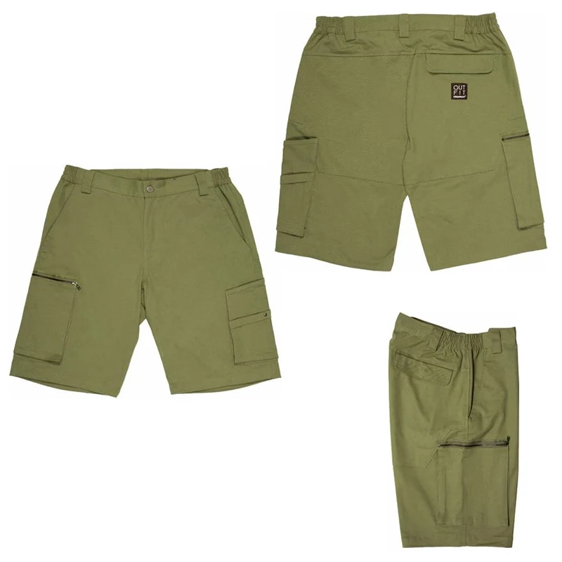 PANTALONI CORTI SHORTS UNISEX OLIVA - CROCUS TAGLIA L