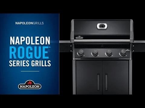 BARBECUE A GAS ROGUE 525 NERO 4 BRUCIATORI + 1 FORNELLO LATERALE
