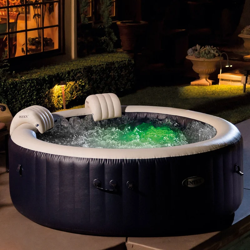PISCINA SPA IDROMASSAGGIO BUBBLE MASSAGE BLU NAVY 4 POSTI 196 X 196 X 71 CM