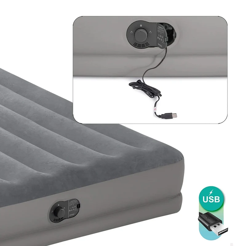 MATERASSO MATRIMONIALE CON POMPA FASTFILL USB 152X203X25 CM