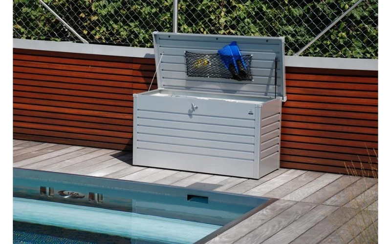 BAULE DA ESTERNO 130CM GRIGIO QUARZO METALLIZZATO
