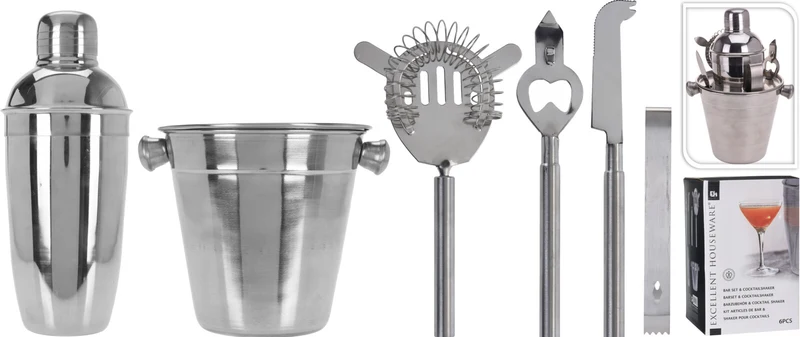 KIT DA BARMAN IN ACCIAIO INOX