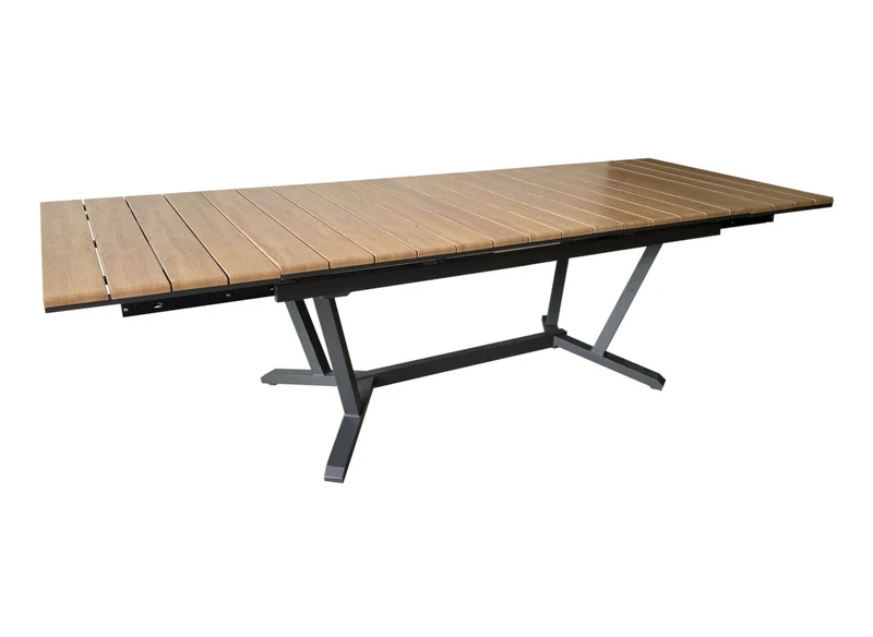 OFFERTA TAVOLO ALLUNGABILE DARWIN 174/224/274/X100CM GRAFITE +6 POLTRONE DELIA GRAFITE/NERO