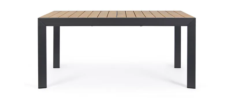 OFFERTA TAVOLO BELMAR ALLUNGABILE 100X160/240CM ANTRACITE +4 POLTRONE DUCA GRAFITE/NERO