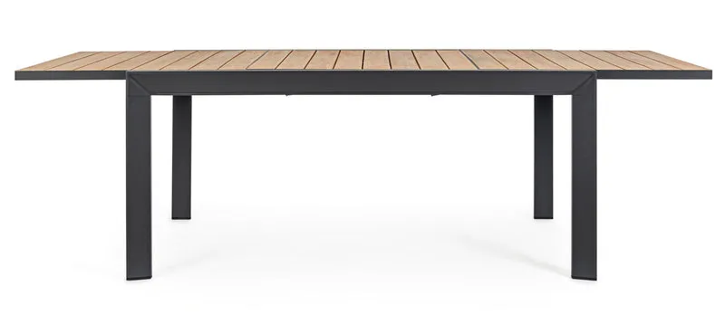 OFFERTA TAVOLO BELMAR ALLUNGABILE 100X160/240CM ANTRACITE +4 POLTRONE DUCA GRAFITE/NERO
