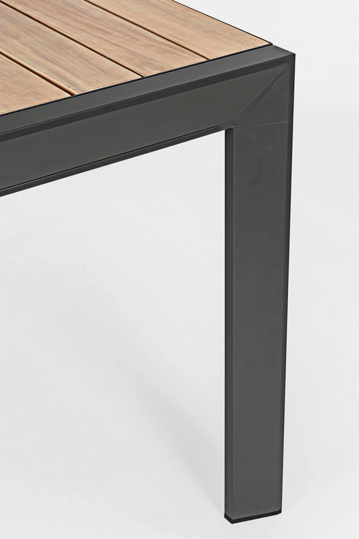 OFFERTA TAVOLO BELMAR ALLUNGABILE 100X160/240CM ANTRACITE +4 POLTRONE DUCA GRAFITE/NERO