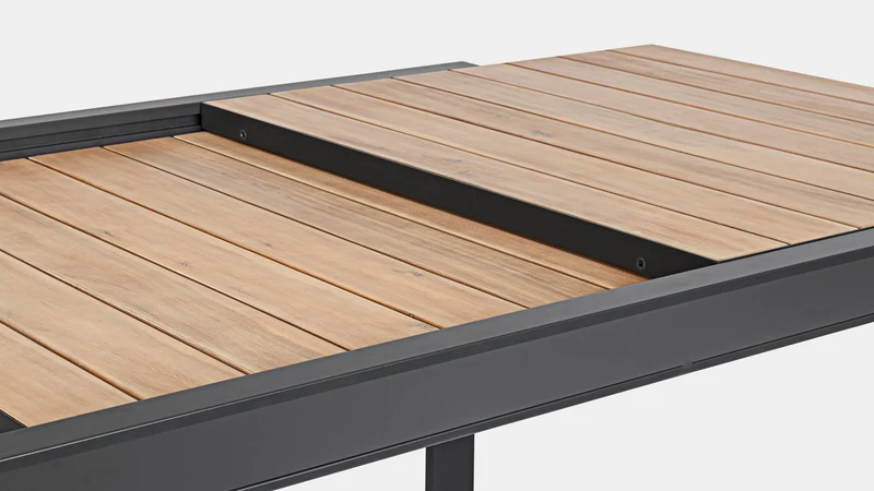 OFFERTA TAVOLO BELMAR ALLUNGABILE 100X160/240CM ANTRACITE +4 POLTRONE DUCA GRAFITE/NERO
