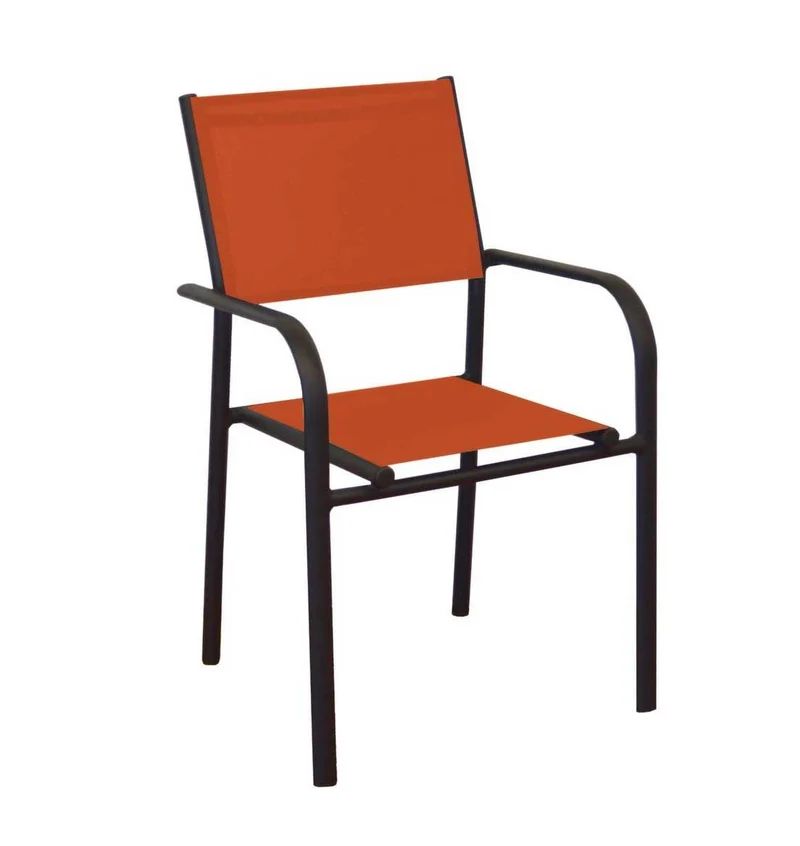TAVOLO ALLUNGABILE VALENZA 125/175CM GRAFITE IN SPC +4 POLTRONA DUCA GRAFITE/PAPRIKA
