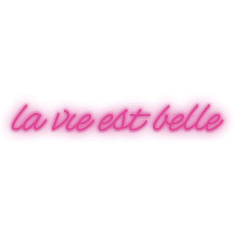 INSEGNA LUMINOSA NEON CANDYSHOCK MEDIUM LA VIE EST BELLE VIOLA
