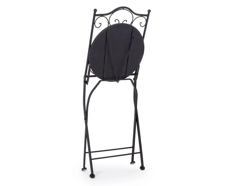 SET TAVOLO DA GIARDINO NAXOS D.60CM + 2 SEDIE PIEGHEVOLI NAXOS