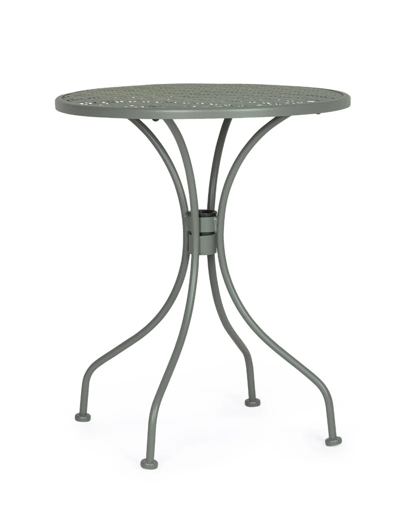 SET TAVOLO DA GIARDINO LIZETTE D.60 + 2 SEDIE LIZETTE CON BRACCIOLI VERDE SCURO