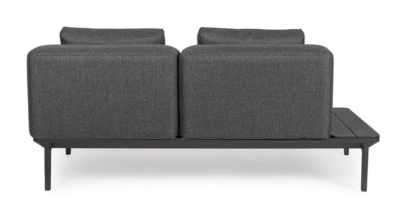 2 DIVANI 2 POSTI LOUNGE MATRIX ANTRACITE + 2 TAVOLINI MATRIX 99X99CM