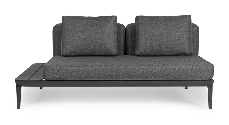 2 DIVANI 2 POSTI LOUNGE MATRIX ANTRACITE + 2 TAVOLINI MATRIX 99X99CM
