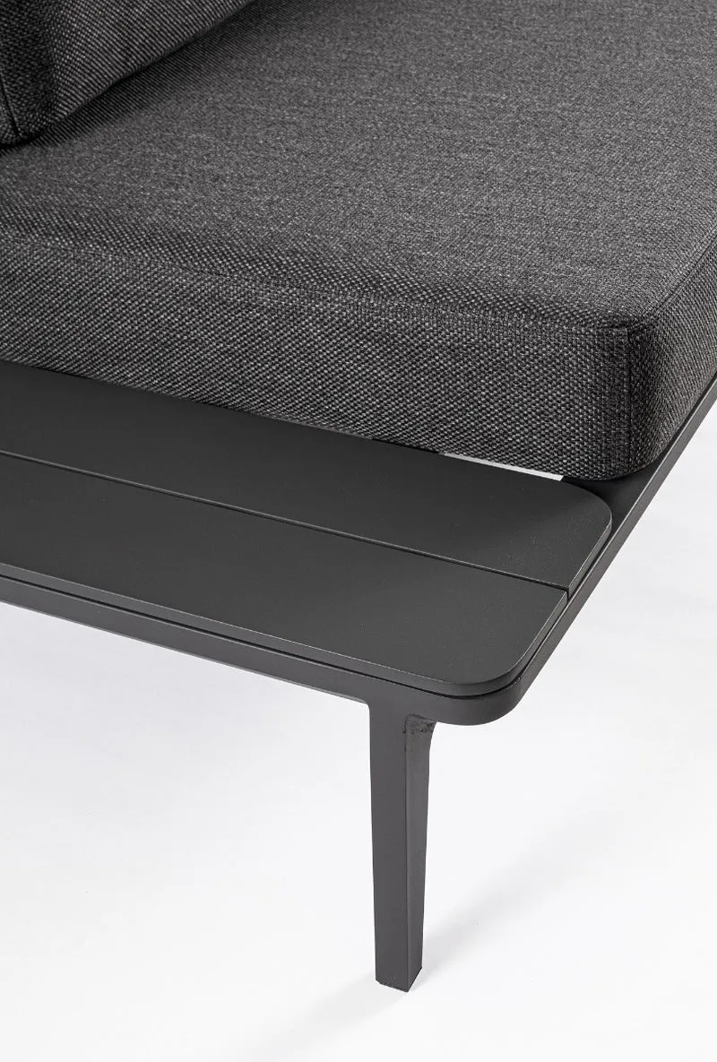2 DIVANI 2 POSTI LOUNGE MATRIX ANTRACITE + 2 TAVOLINI MATRIX 99X99CM