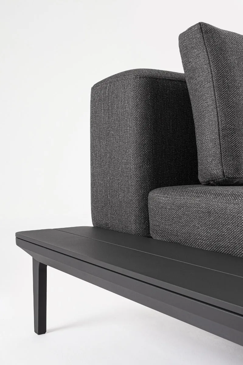2 DIVANI 2 POSTI LOUNGE MATRIX ANTRACITE + 2 TAVOLINI MATRIX 99X99CM