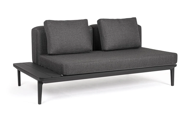 2 DIVANI 2 POSTI LOUNGE MATRIX ANTRACITE + 2 TAVOLINI MATRIX 99X99CM