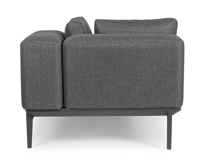 2 DIVANI 2 POSTI LOUNGE MATRIX ANTRACITE + 2 TAVOLINI MATRIX 99X99CM