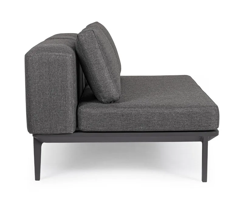 2 DIVANI 2 POSTI LOUNGE MATRIX ANTRACITE + 2 TAVOLINI MATRIX 99X99CM