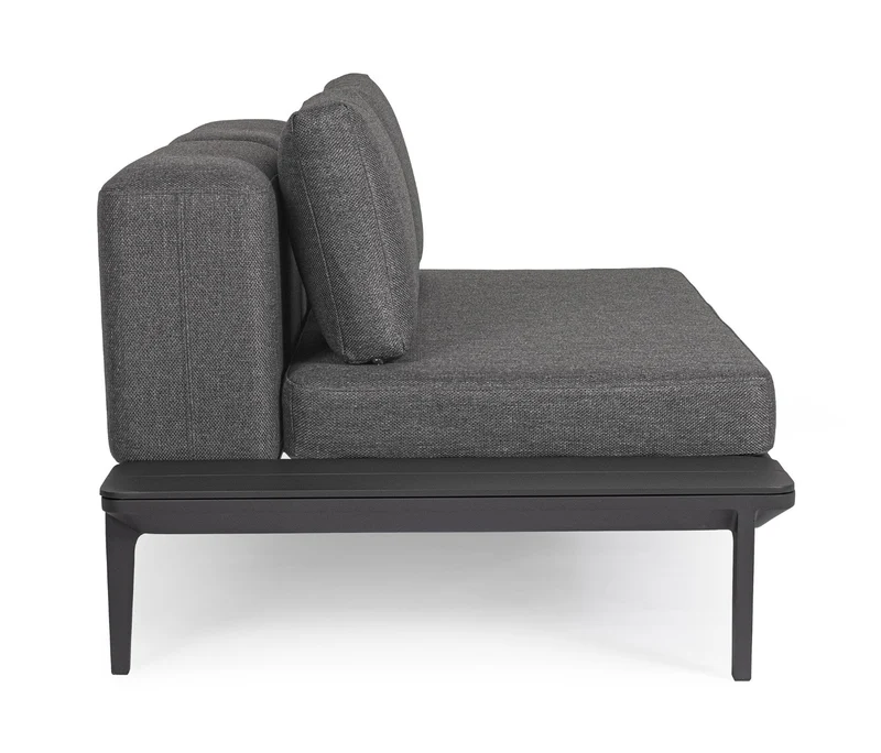 2 DIVANI 2 POSTI LOUNGE MATRIX ANTRACITE + 2 TAVOLINI MATRIX 99X99CM