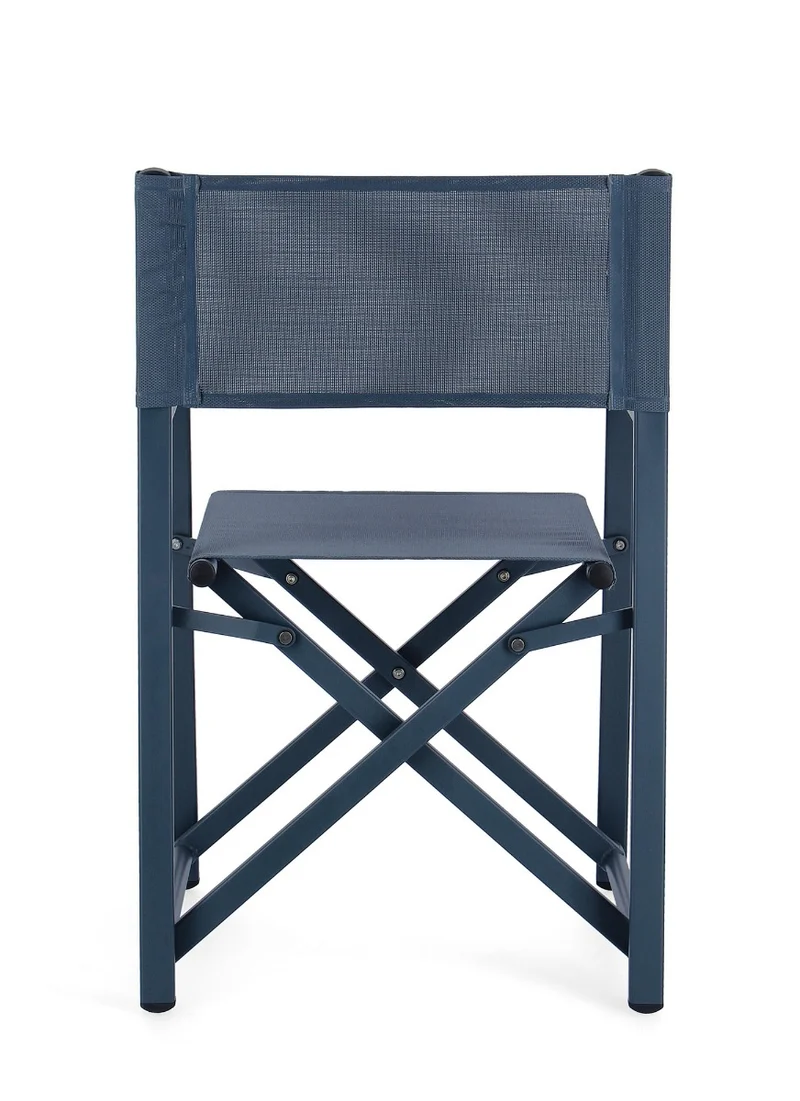SEDIA REGISTA TAYLOR IN ALLUMINIO PIEGHEVOLE BLU NAVY