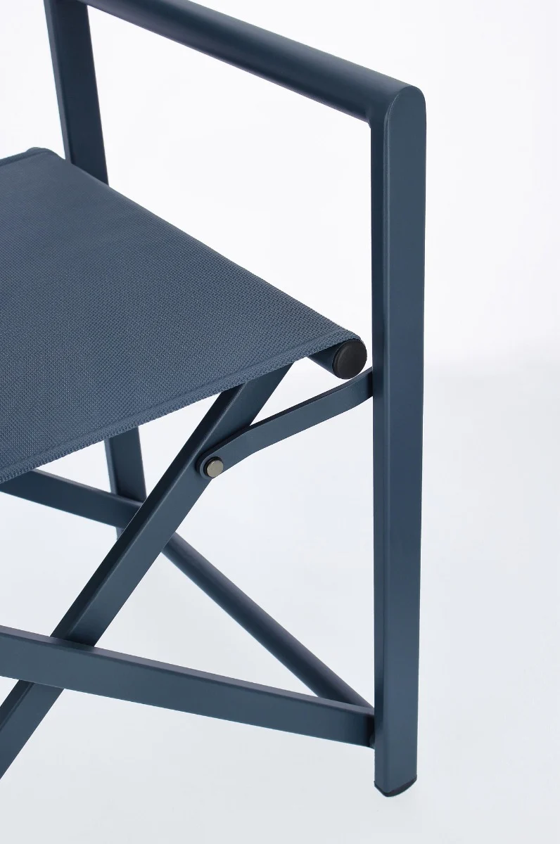 SEDIA REGISTA TAYLOR IN ALLUMINIO PIEGHEVOLE BLU NAVY